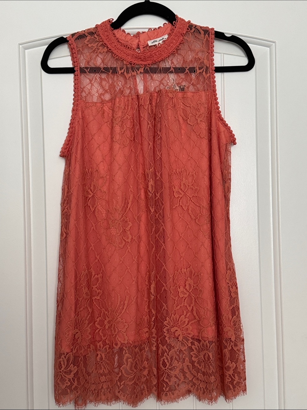Coral Lace Dress Top size Medium from Ultra Pink BNWT